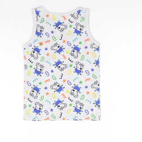 George Boys Grey Geometric  Basic Tank Size 5-6 Years