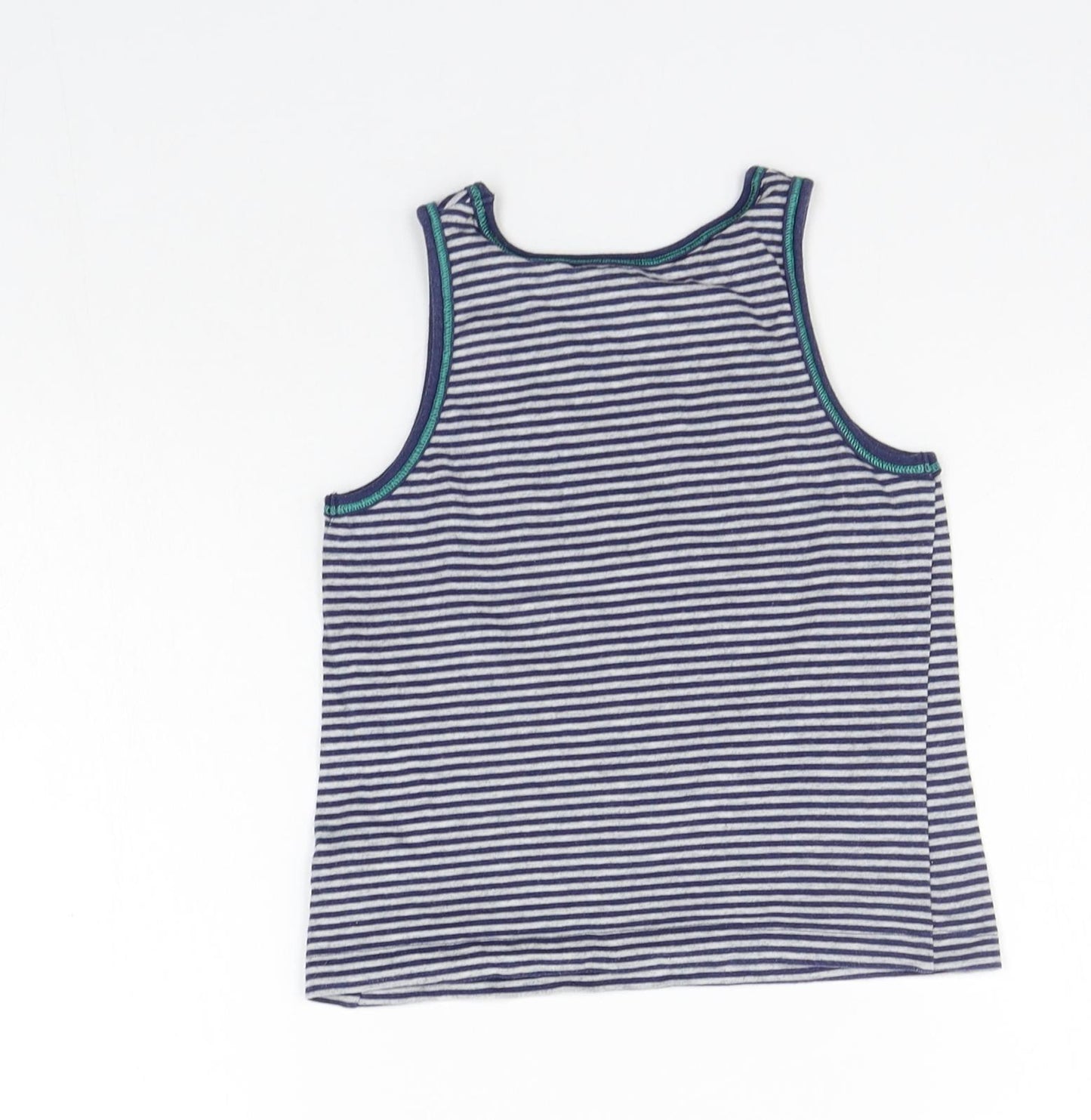 TU Boys Grey Striped  Basic Tank Size 4-5 Years  - THE GRUFFALO