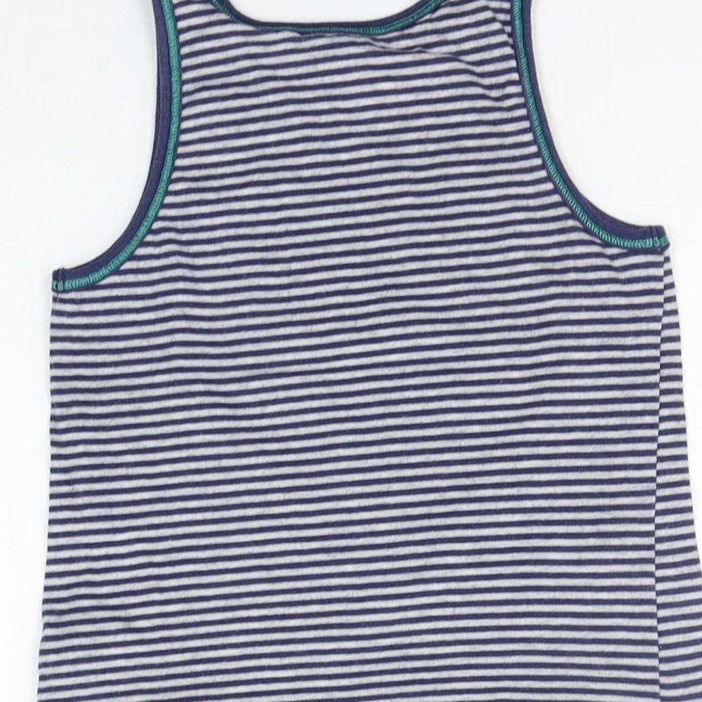 TU Boys Grey Striped  Basic Tank Size 4-5 Years  - THE GRUFFALO