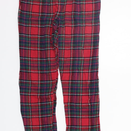 Young Dimension Girls Red Check  Top Lounge Pants Size 8-9 Years  - Elastic Waist Band