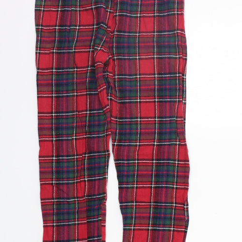 Young Dimension Girls Red Check  Top Lounge Pants Size 8-9 Years  - Elastic Waist Band