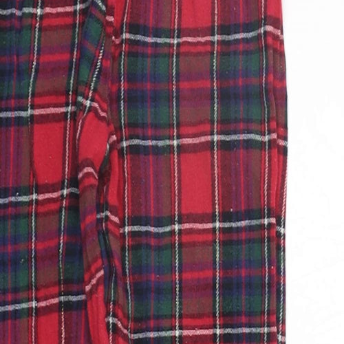 Young Dimension Girls Red Check  Top Lounge Pants Size 8-9 Years  - Elastic Waist Band