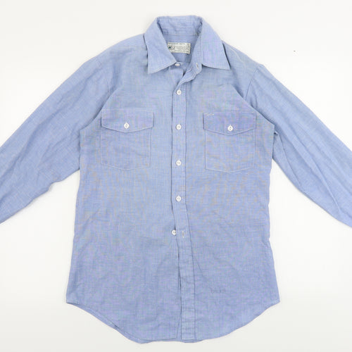 permanent press Mens Blue    Button-Up Size S