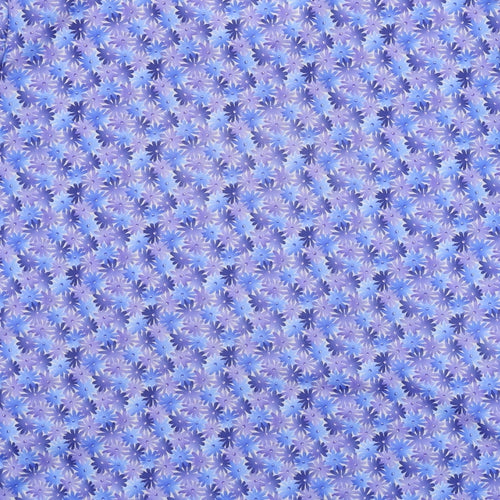 CANDA   Womens Blue Floral  Basic Blouse Size XL