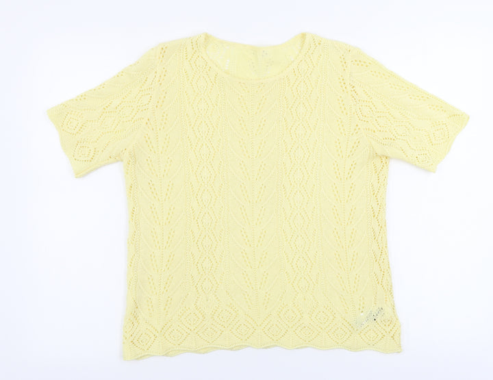 St michael Womens Yellow Basic T-Shirt Size 12
