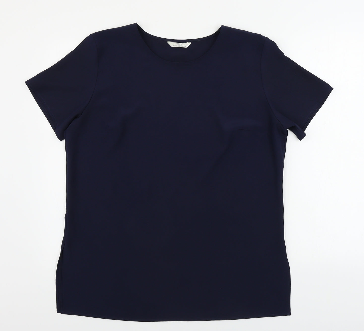 Marks and Spencer  Womens Blue   Basic Blouse Size 16