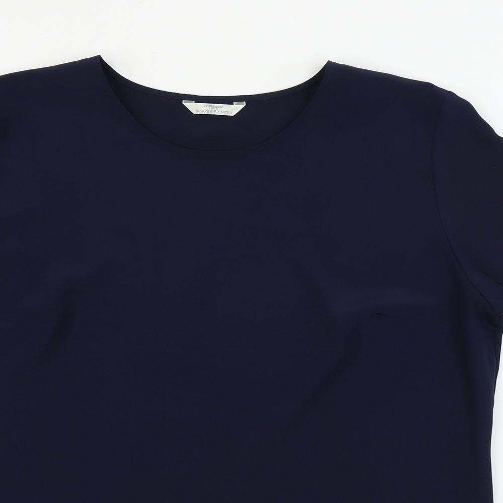 Marks and Spencer  Womens Blue   Basic Blouse Size 16
