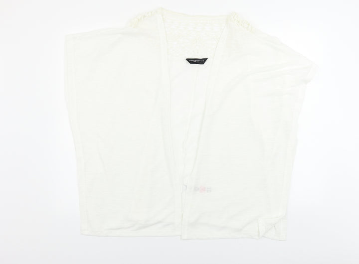 Dorothy Perkins Womens White Cardigan Jumper Size L