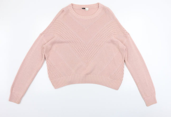 H&M  Womens Pink   Pullover Jumper Size L