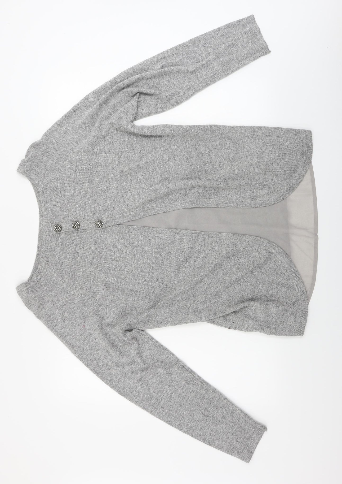 Preworn  Womens Grey   Cardigan Jumper Size 14