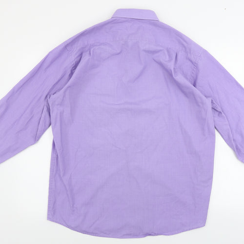 Essentials  Mens Purple    Button-Up Size 16