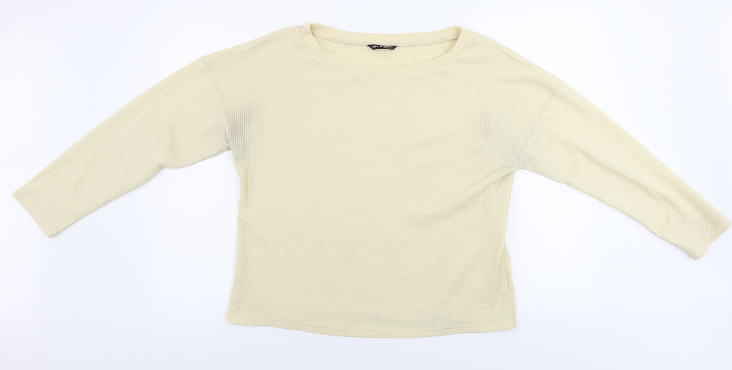 SheIn Womens Yellow   Pullover Jumper Size M