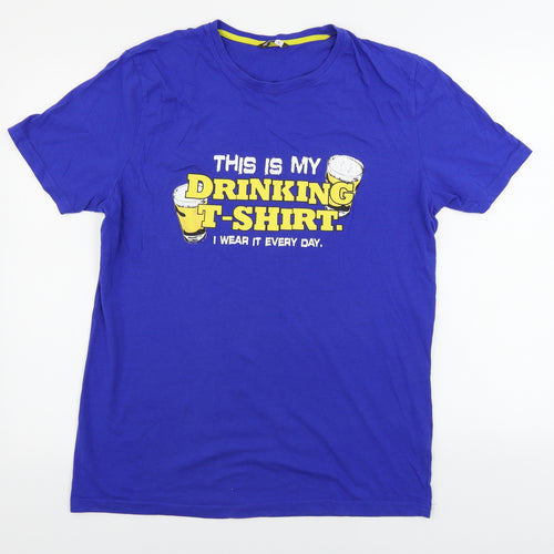 pep&co Mens Blue    T-Shirt Size L