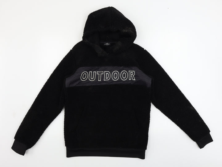 Crane Girls Black Pullover Hoodie Size 14-15 Years