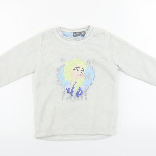 Disney  Girls White   Pullover Jumper Size 6-7 Years