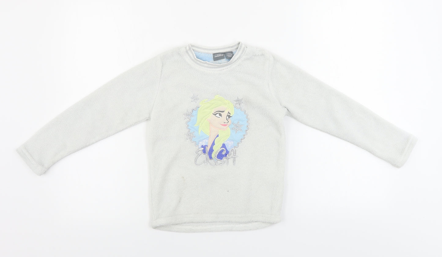 Disney  Girls White   Pullover Jumper Size 6-7 Years
