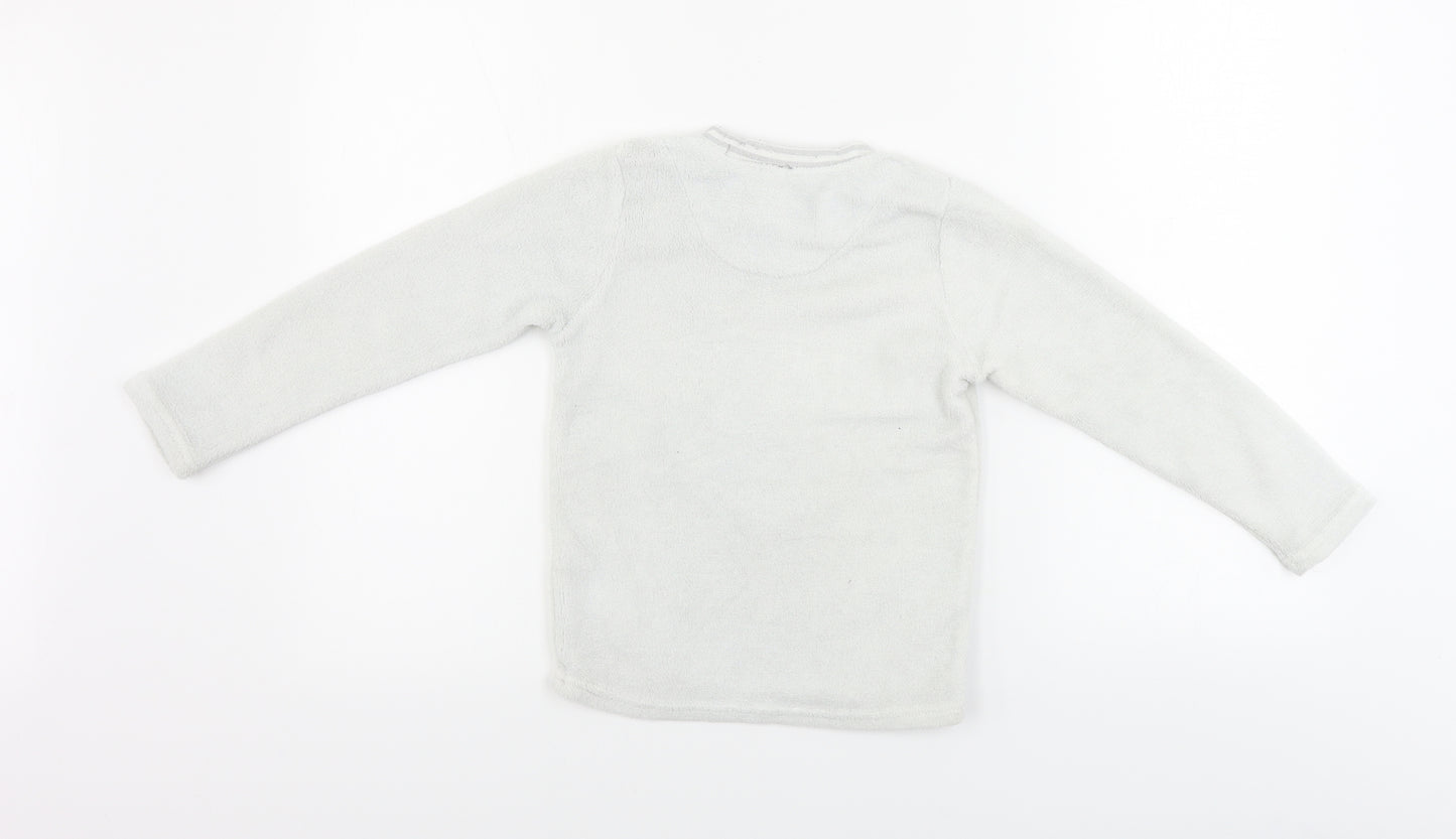 Disney  Girls White   Pullover Jumper Size 6-7 Years