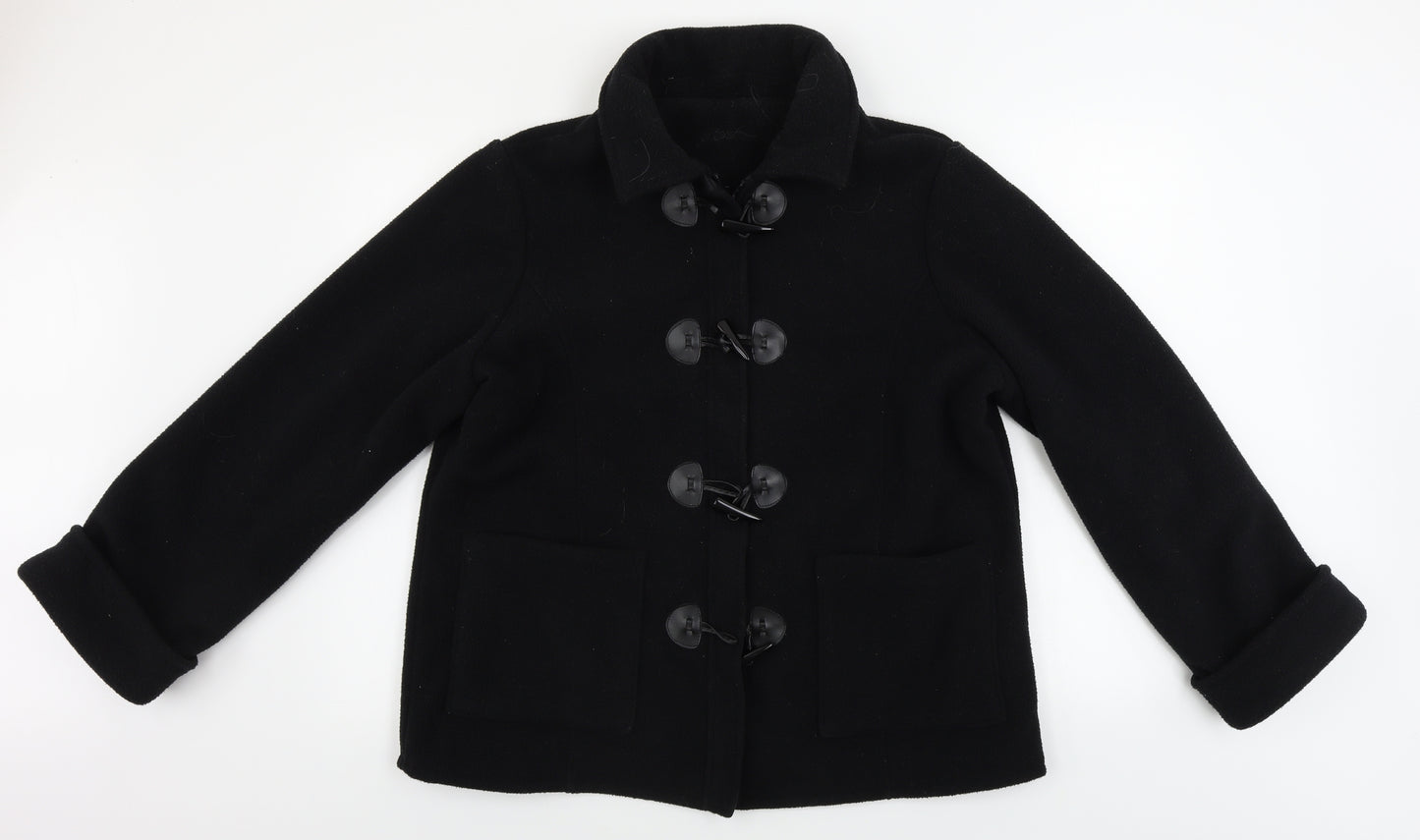 Preworn  Womens Black   Jacket Coat Size 18