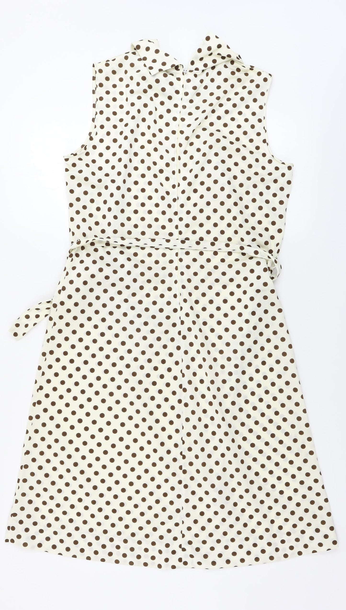 Marks and Spencer  Womens Ivory Polka Dot  A-Line  Size 16