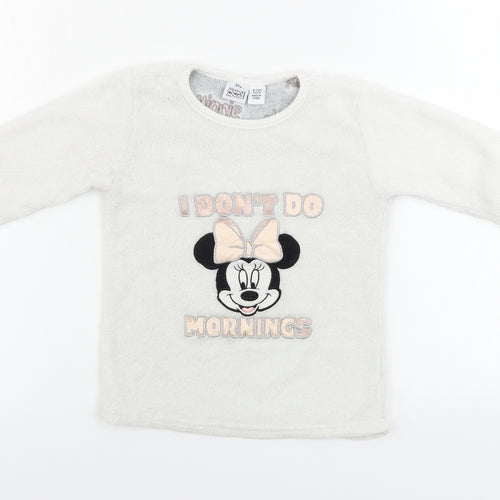 Disney  Girls White   Pullover Jumper Size 6-7 Years