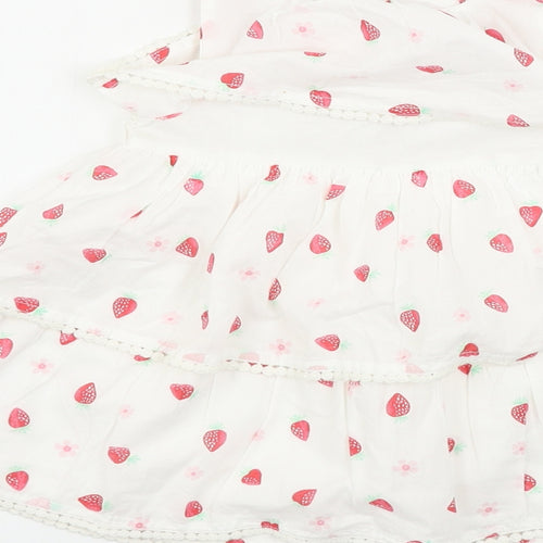 George  Girls White Floral  A-Line  Size 9-12 Months