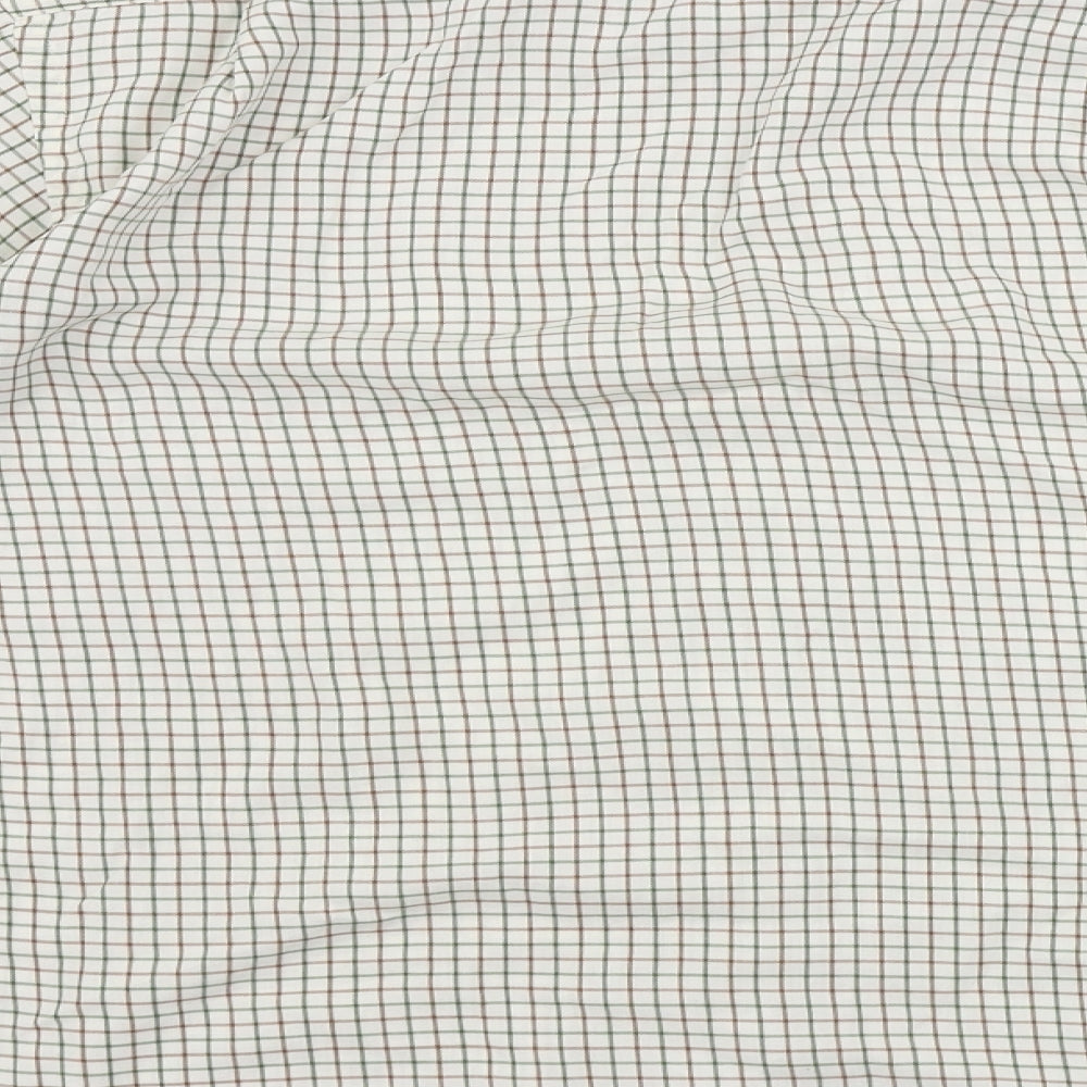 BHS  Mens Ivory Check   Button-Up Size 15