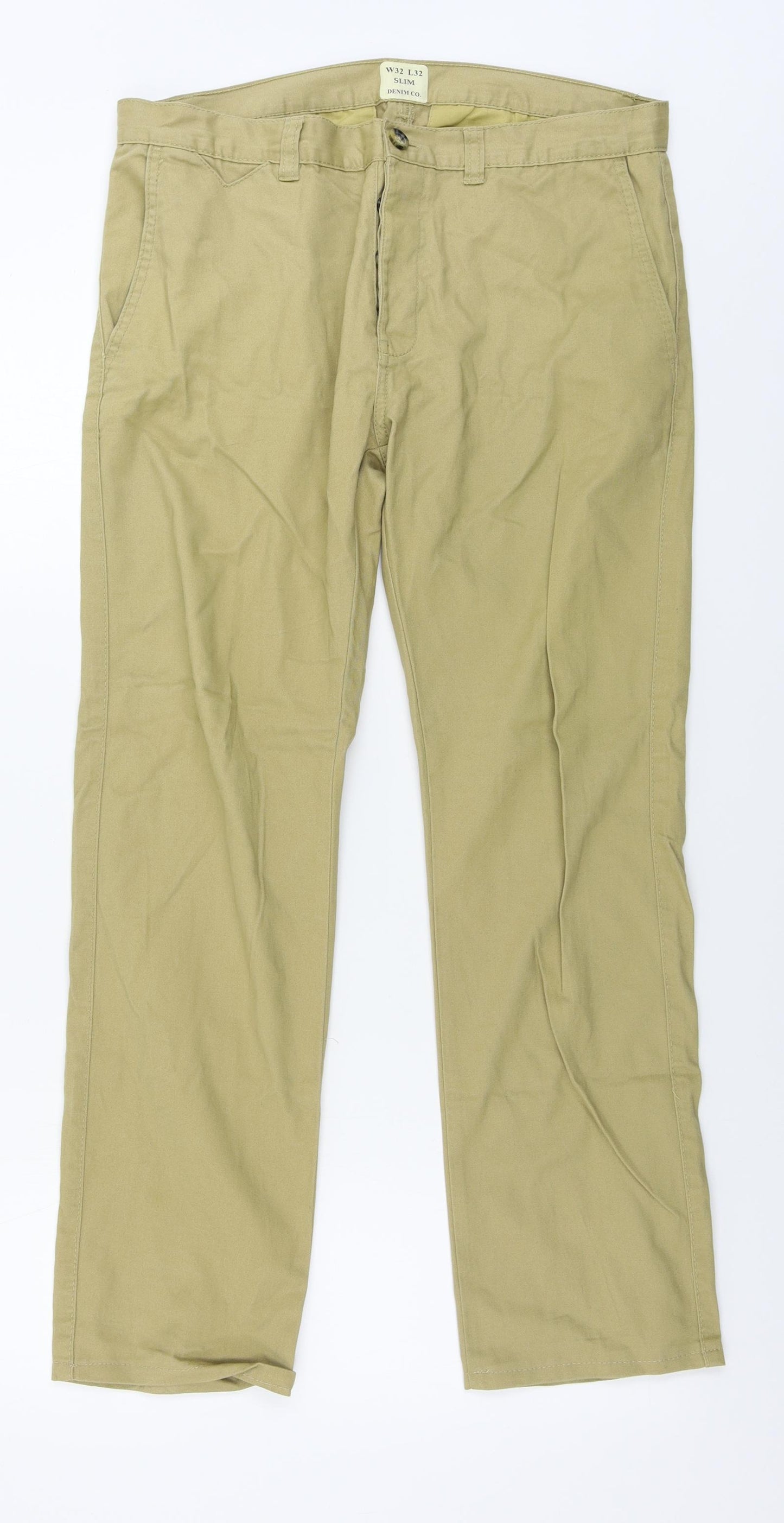 denim co Mens Beige   Trousers  Size 32 in L32 in