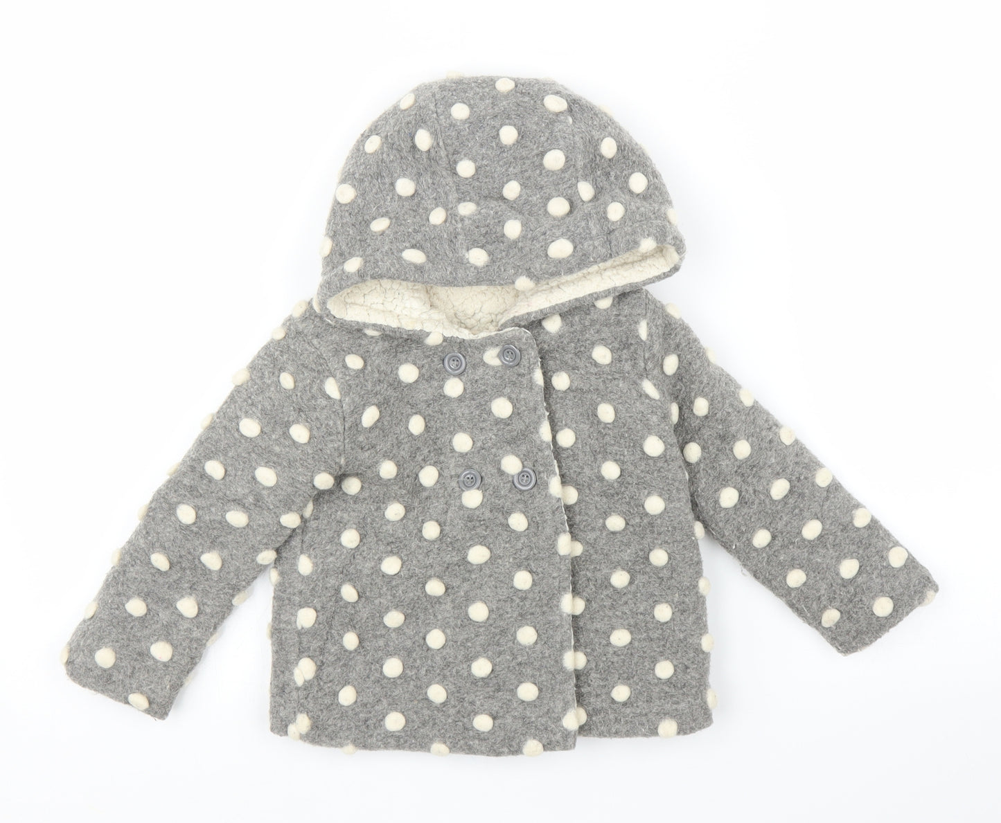 F&F Girls Grey   Overcoat Coatigan Size 18-24 Months