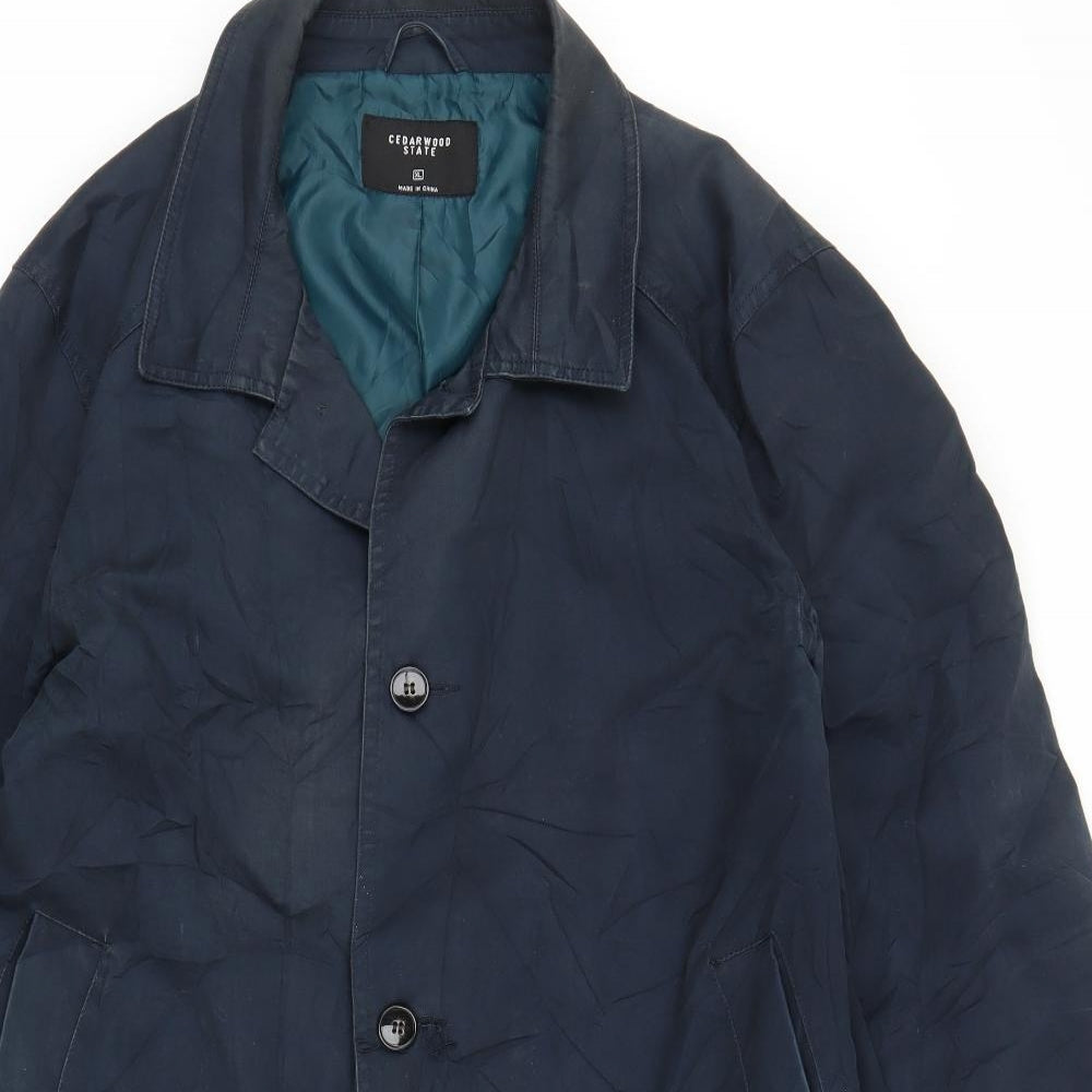 Primark Mens Blue   Trench Coat Coat Size XL