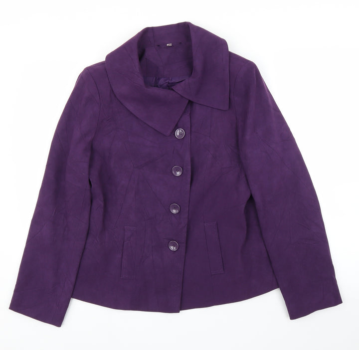 EWM Womens Purple Cardigan Jumper Size 10
