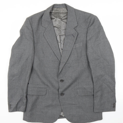 Skopes Mens Grey Striped  Jacket Suit Jacket Size 40