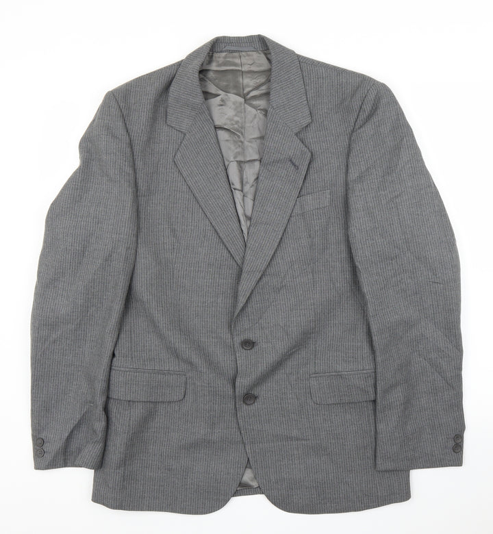 Skopes Mens Grey Striped Jacket Suit Jacket Size 40