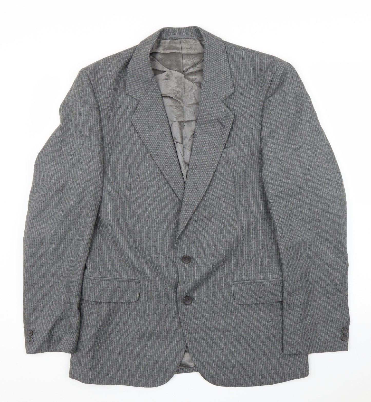 Skopes Mens Grey Striped  Jacket Suit Jacket Size 40