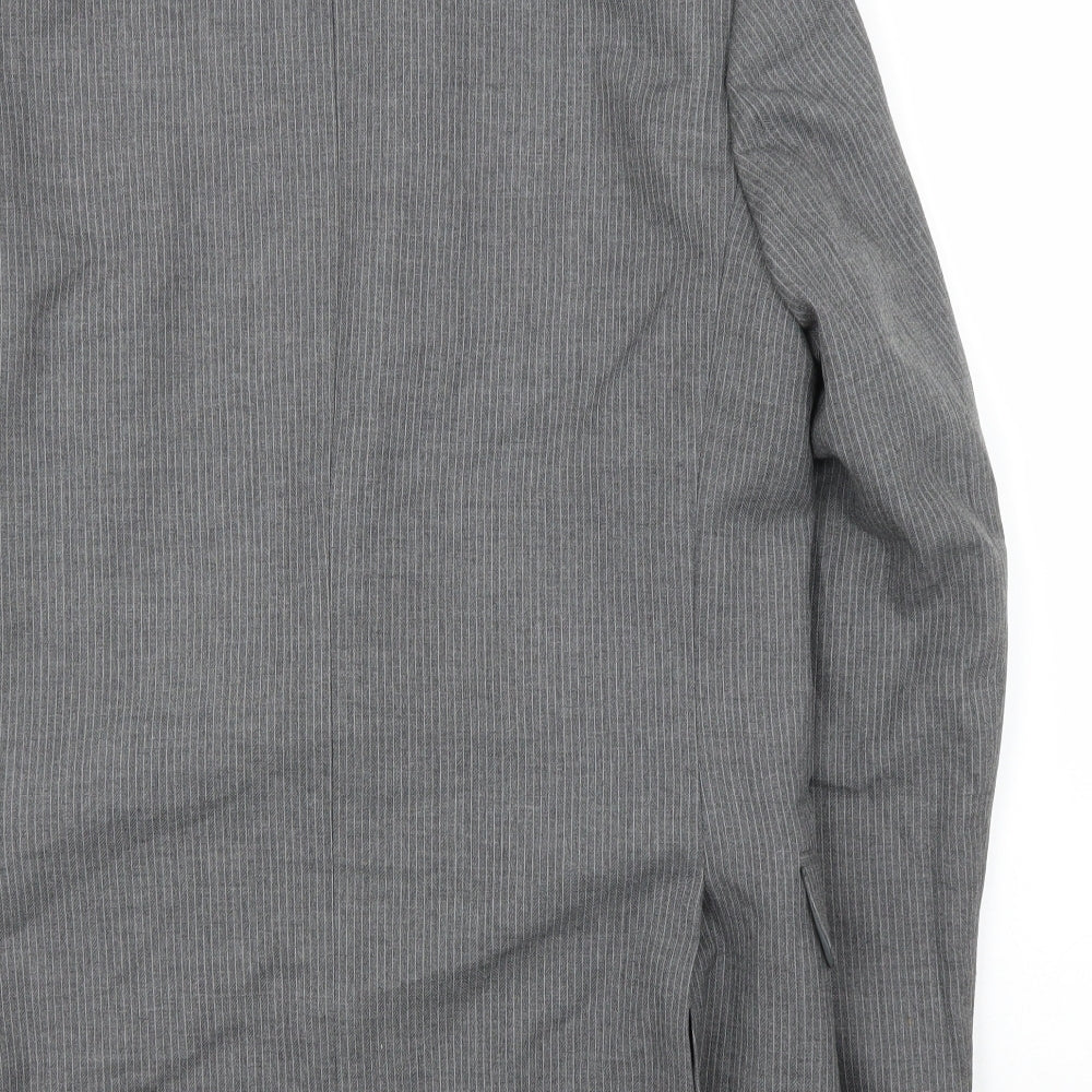 Skopes Mens Grey Striped  Jacket Suit Jacket Size 40
