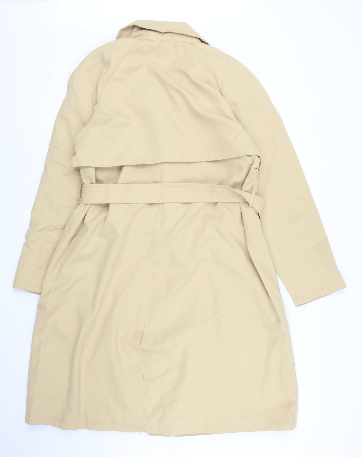 Meraki Womens Beige   Trench Coat Coat Size 2XL
