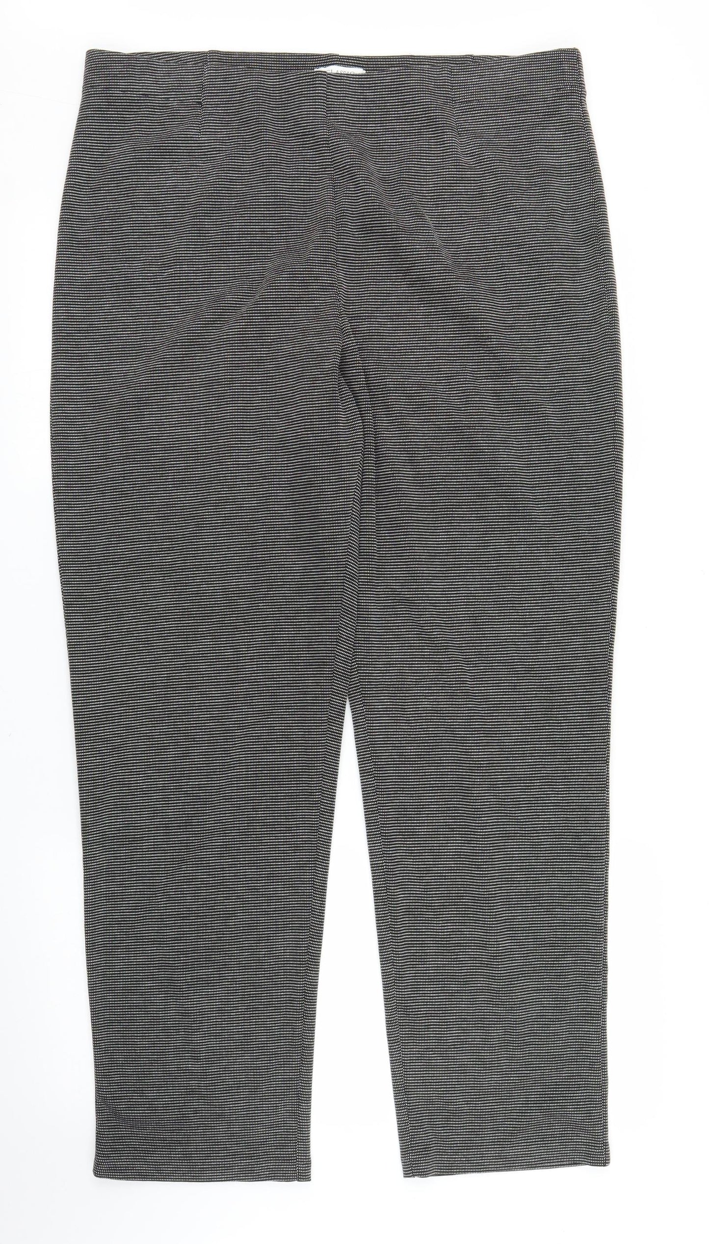M&S Womens Black   Trousers  Size 18 L27 in