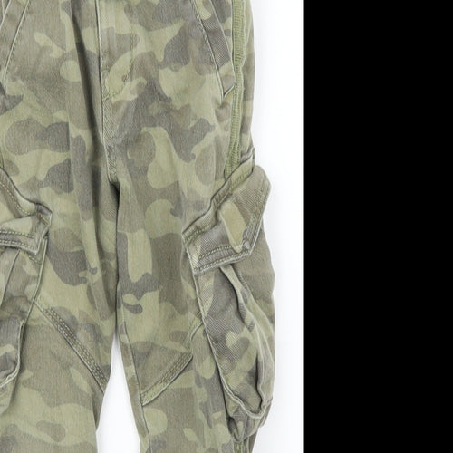TU Boys Green Camouflage Denim Cargo Trousers Size 4 Years