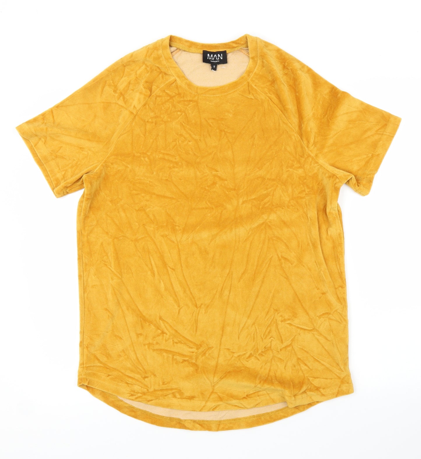 Boohoo Mens Yellow    T-Shirt Size S