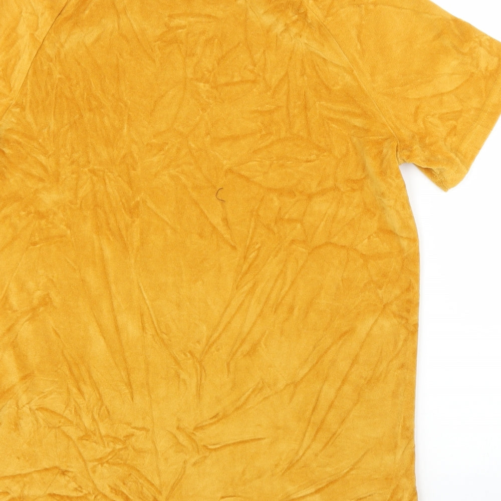 Boohoo Mens Yellow    T-Shirt Size S