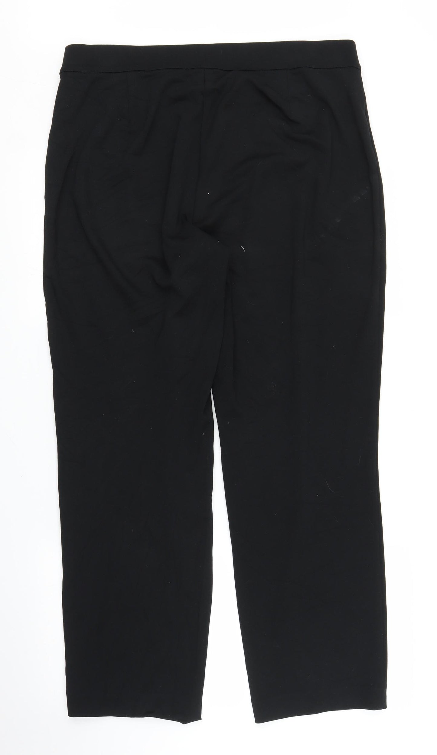 M&S Womens Black   Trousers  Size 18 L27 in