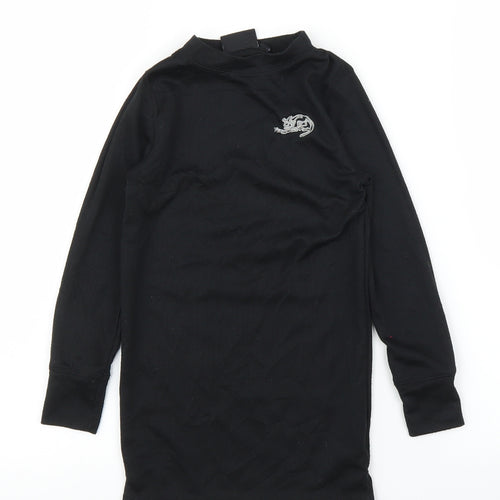 Kangaroo Girls Black   Basic T-Shirt Size 5-6 Years