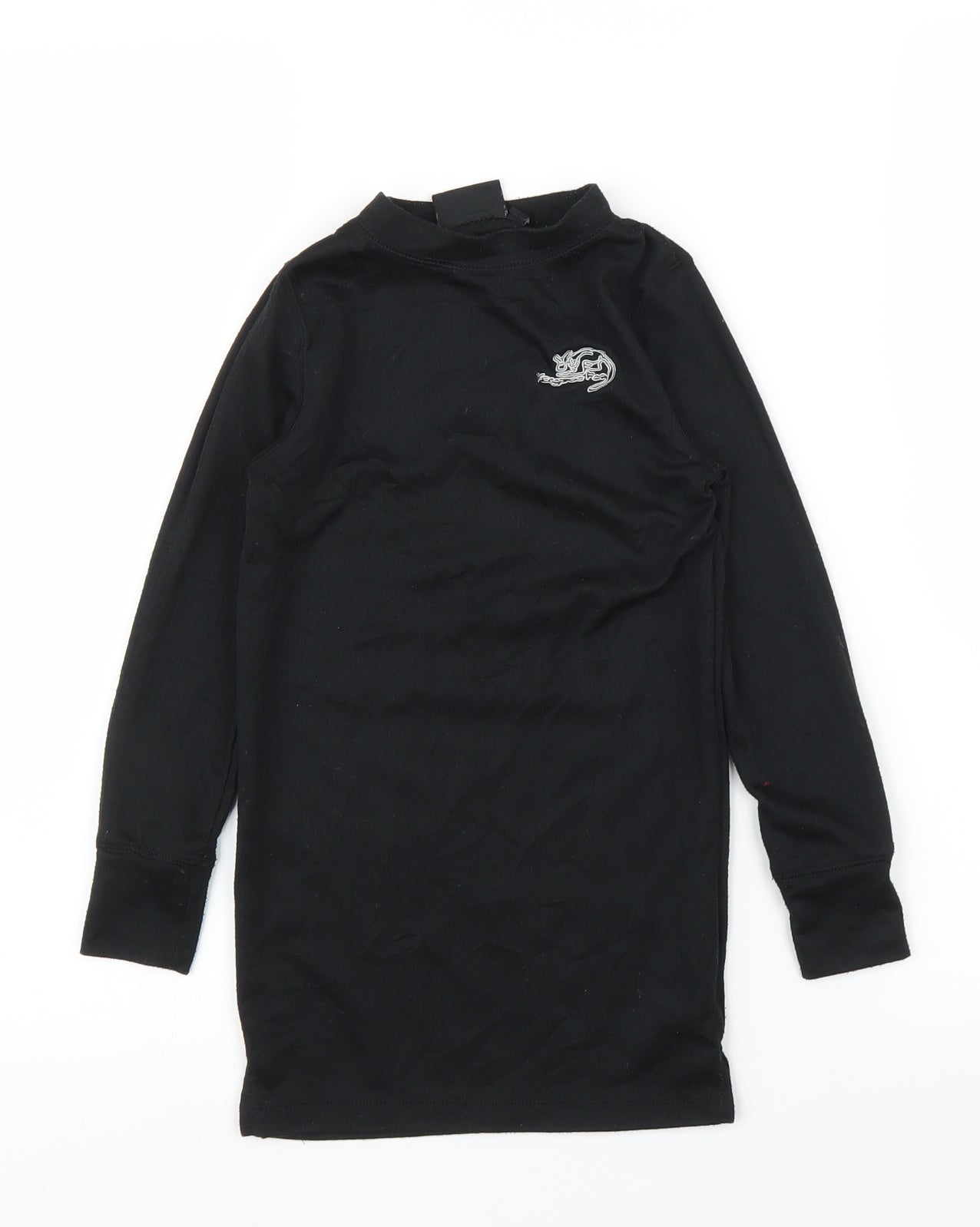 Kangaroo Girls Black   Basic T-Shirt Size 5-6 Years