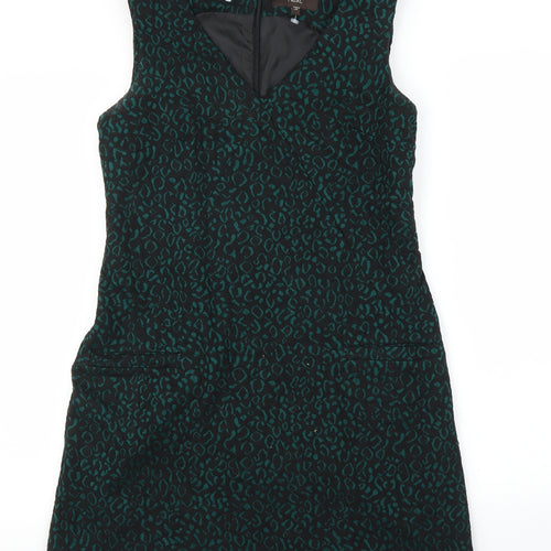 NEXT Womens Green   A-Line  Size 10  - Leopard print