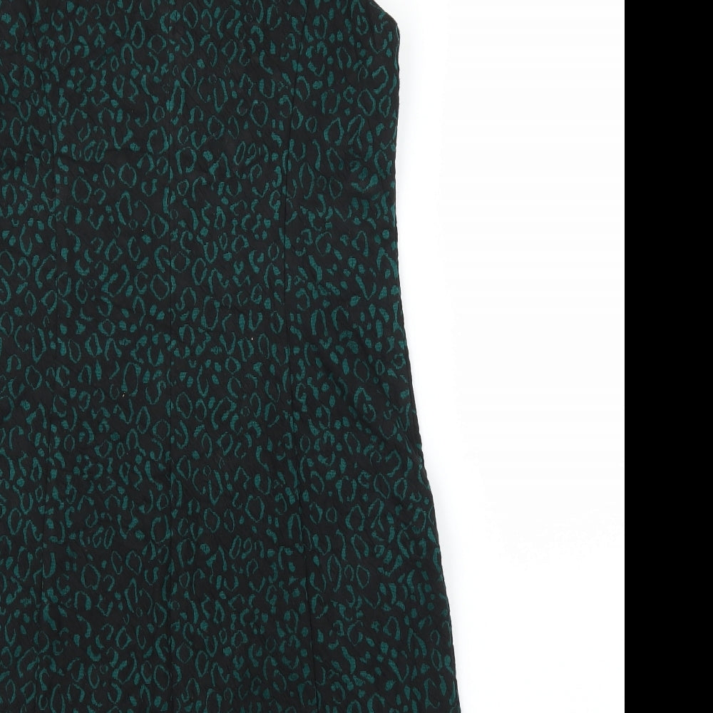 NEXT Womens Green   A-Line  Size 10  - Leopard print