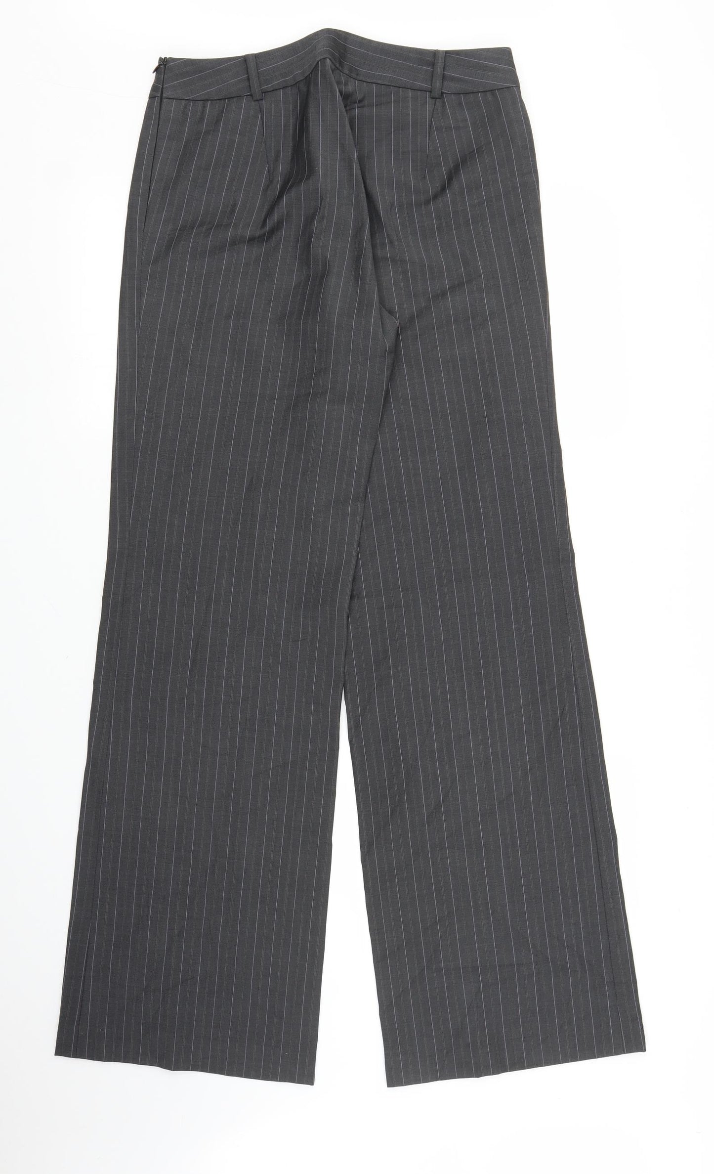 Austin Reed Womens Grey Striped  Trousers  Size 10 L32 in