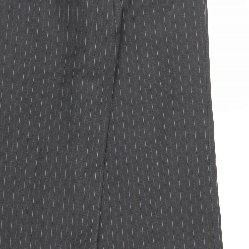 Austin Reed Womens Grey Striped  Trousers  Size 10 L32 in
