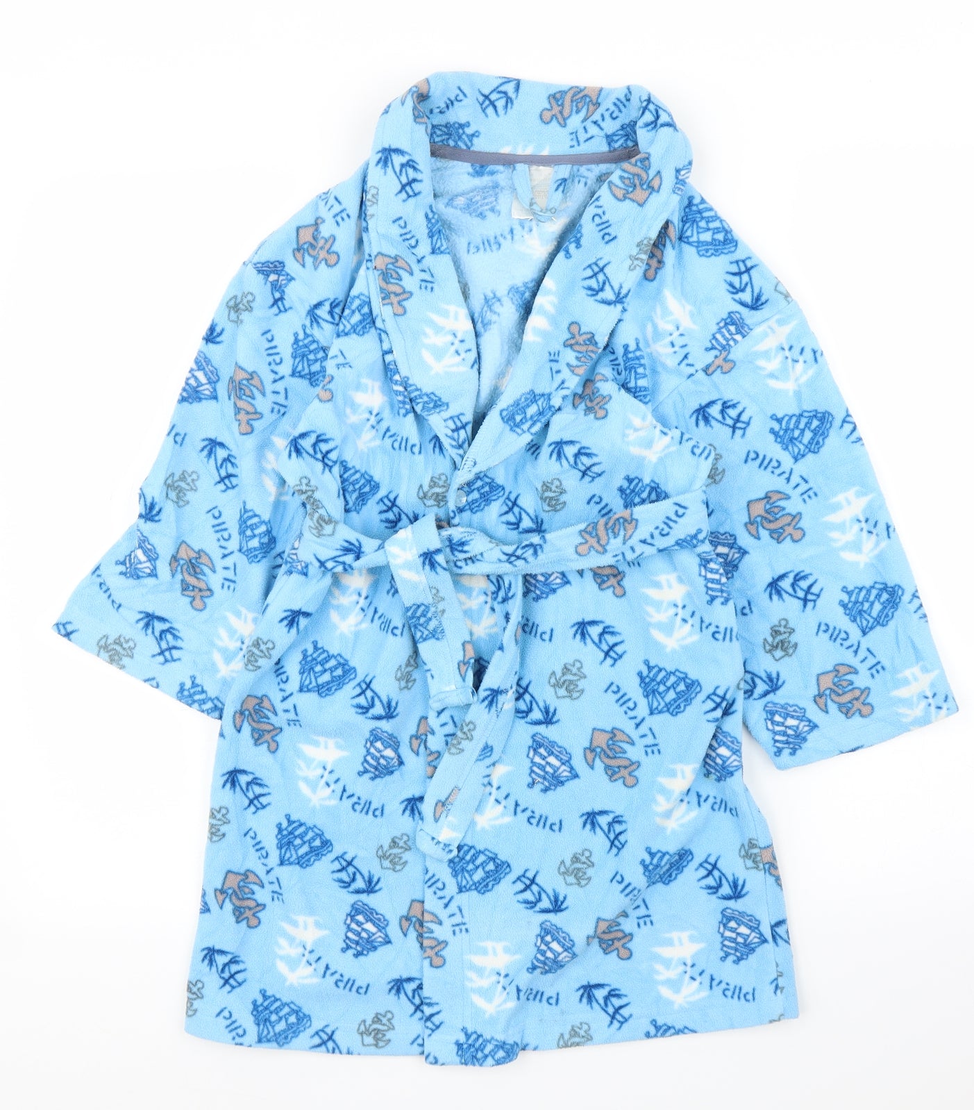 Primark Boys Blue Solid   Robe Size 5 Years