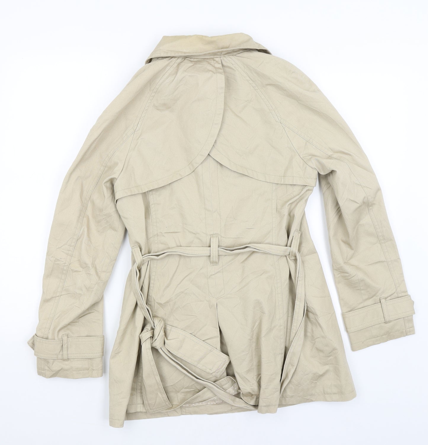 Monsoon Womens Beige   Overcoat Coat Size 12