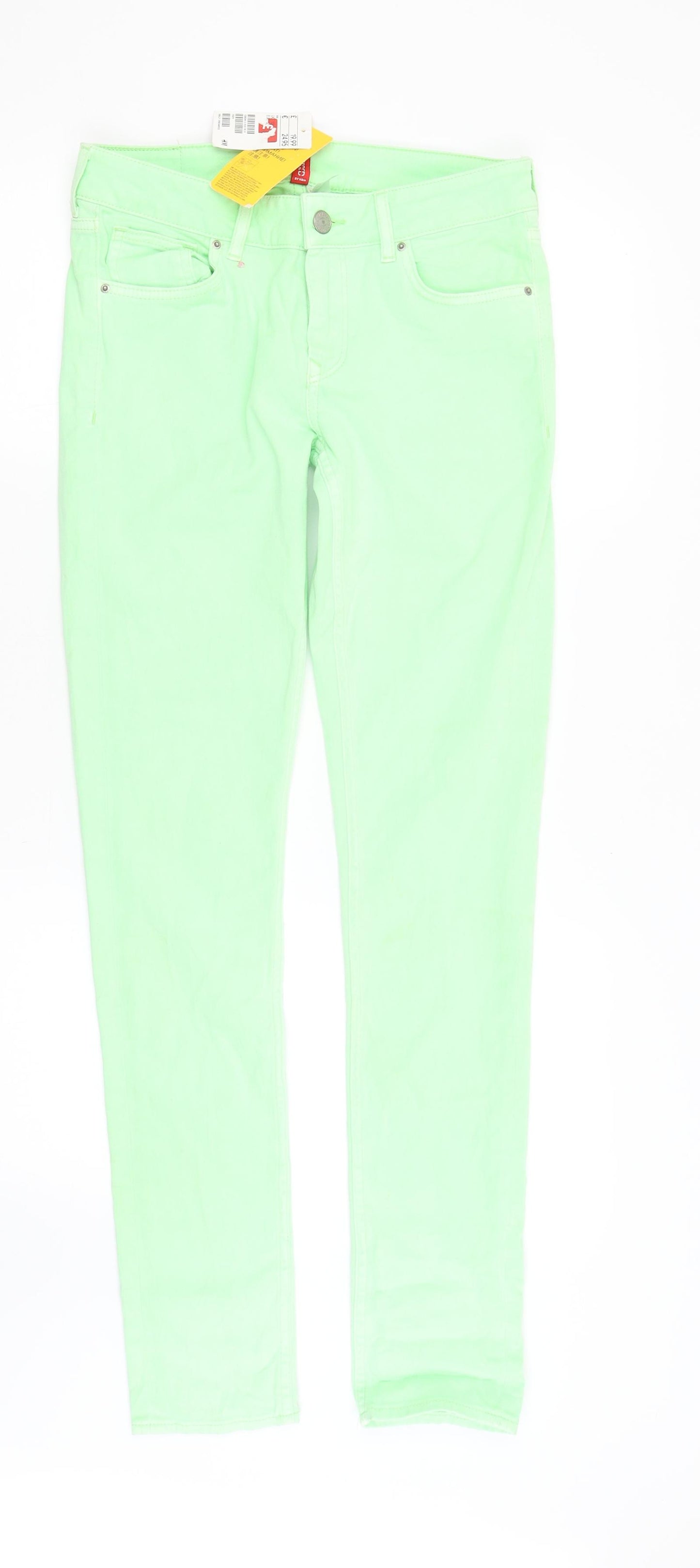 Divided Womens Green   Skinny Jeans Size 12 L32 in