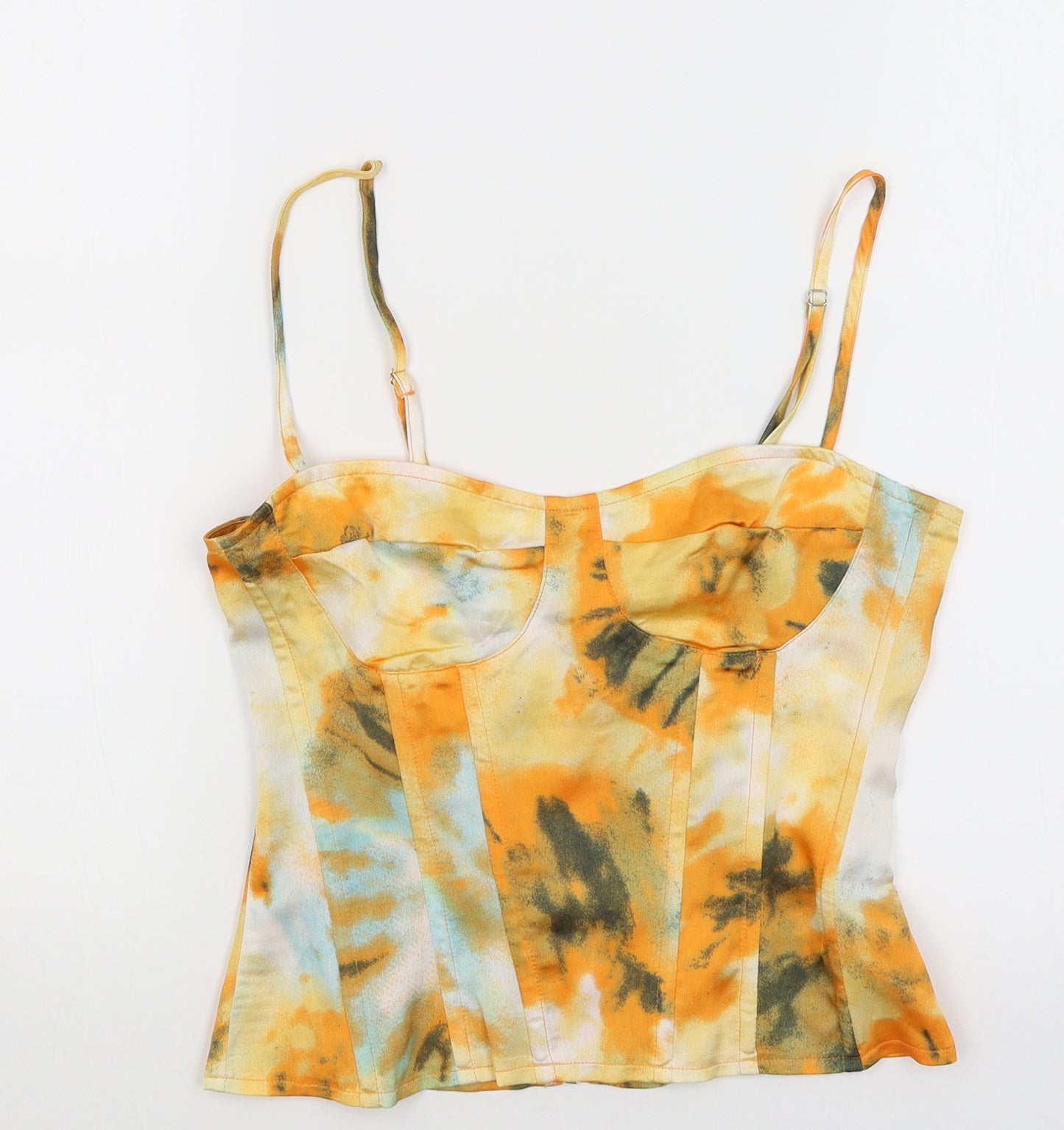 Pretty Little Thing Womens Orange   Cropped Tank Size 10